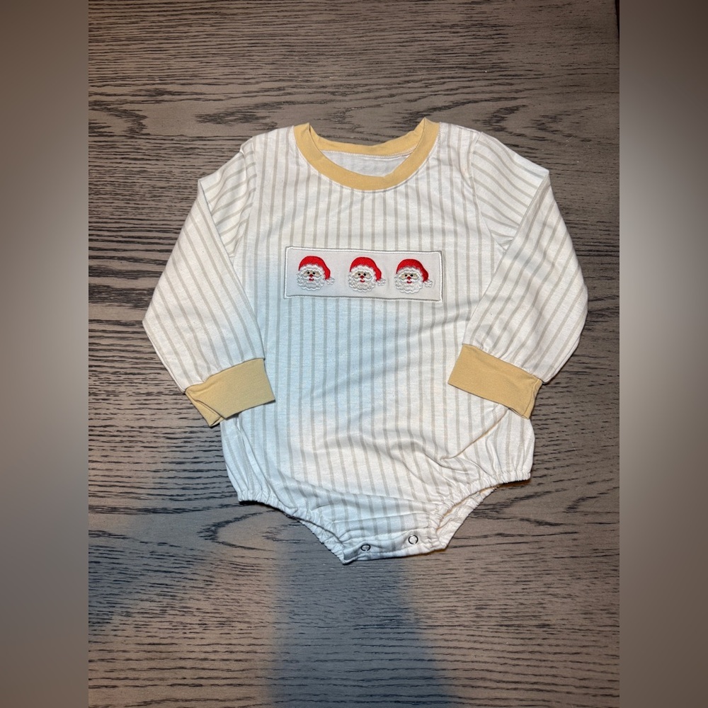 Striped White and Yellow Kids One Piece
